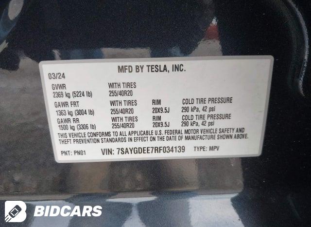 7SAYGDEE7RF034139 2024 Tesla Model Y photo no. 9