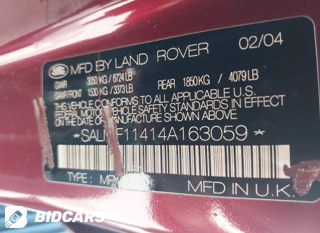 SALMF11414A163059 2004 Land Rover Range Rover photo no. 9