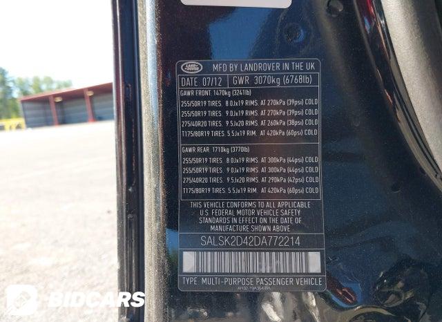 SALSK2D42DA772214 2013 Land Rover Range Rover photo no. 9