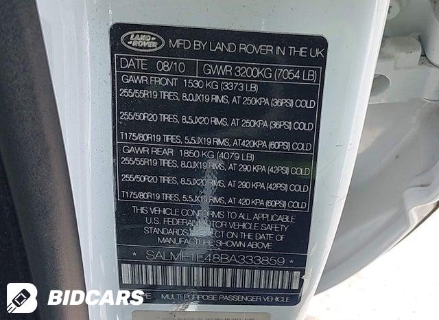 SALMF1E48BA333859 2011 Land Rover Range Rover photo no. 9
