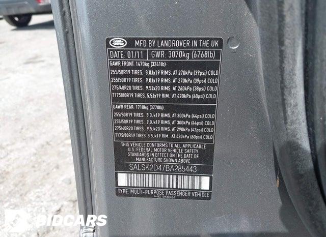 SALSK2D47BA285443 2011 Land Rover Range Rover photo no. 9