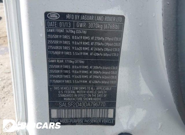 SALSF2D43DA796770 2013 Land Rover Range Rover photo no. 9