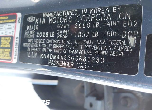 KNADM4A33G6681233 2016 KIA Rio photo no. 9
