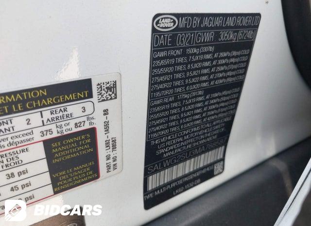 SALWG2SU3MA788587 2021 Land Rover Range Rover photo no. 9