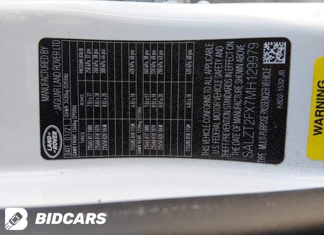 SALZT2FX7MH129979 2021 Land Rover Range Rover photo no. 9