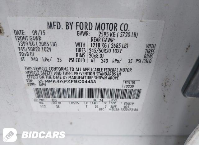 2FMPK4APXFBC04433 2015 Ford Edge photo no. 9