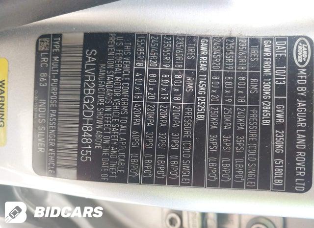 SALVR2BG2DH848155 2013 Land Rover Range Rover photo no. 9