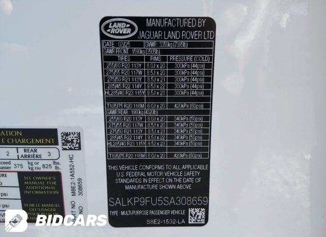 SALKP9FU5SA308659 2025 Land Rover Range Rover photo no. 9