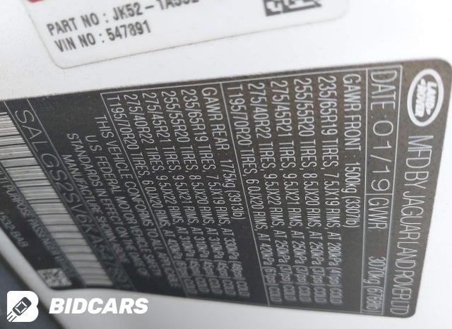 SALGS2SV6KA547891 2019 Land Rover Range Rover photo no. 9