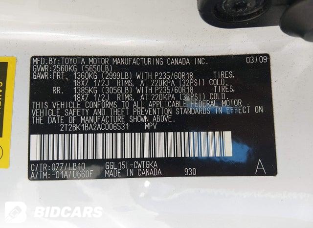 2T2BK1BA2AC006531 2010 Lexus RX photo no. 9