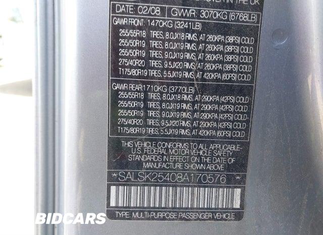 SALSK25408A170576 2008 Land Rover Range Rover photo no. 9