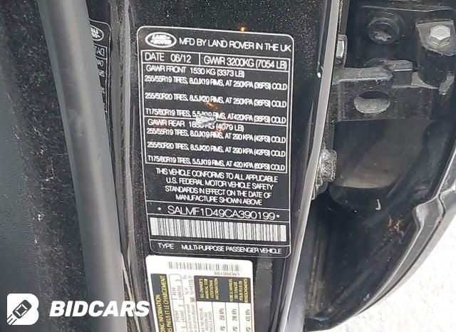 SALMF1D49CA390199 2012 Land Rover Range Rover photo no. 9