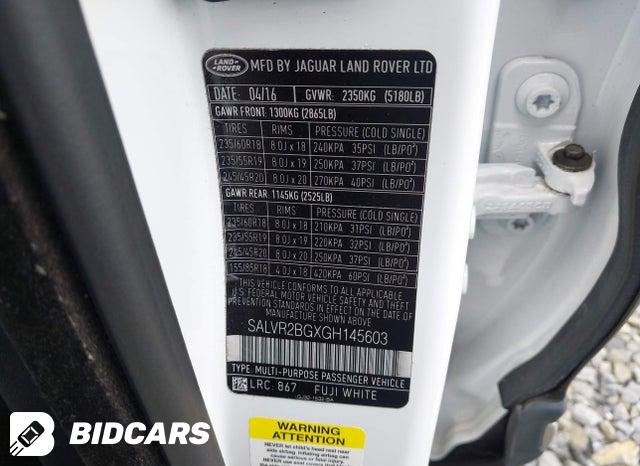 SALVR2BGXGH145603 2016 Land Rover Range Rover photo no. 9