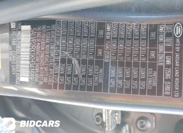 SALVP2RX1KH341689 2019 Land Rover Range Rover photo no. 9