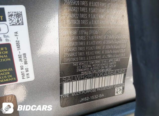 SALWR2RUXKA864349 2019 Land Rover Range Rover photo no. 9