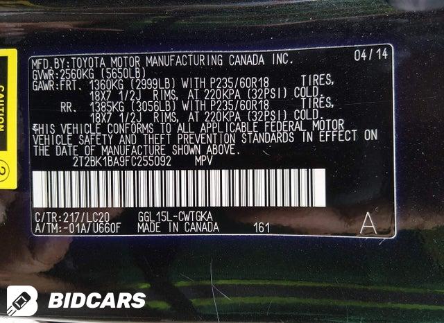 2T2BK1BA9FC255092 2015 Lexus RX photo no. 9