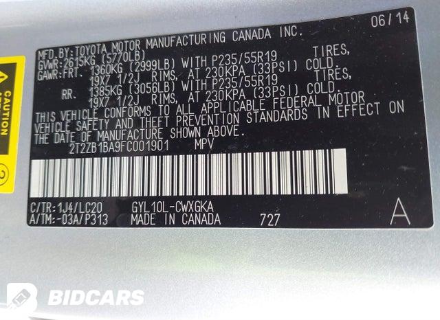 2T2ZB1BA9FC001901 2015 Lexus RX photo no. 9
