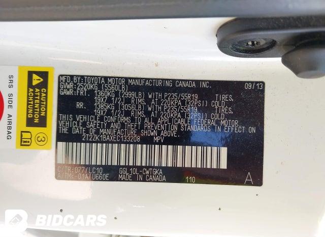 2T2ZK1BAXEC133208 2014 Lexus RX photo no. 9
