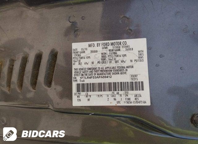 1FTLR4FE0APA59412 2010 Ford Ranger photo no. 9