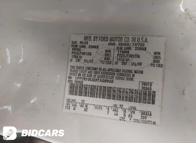 1FTYR10U33TA08940 2003 Ford Ranger photo no. 9
