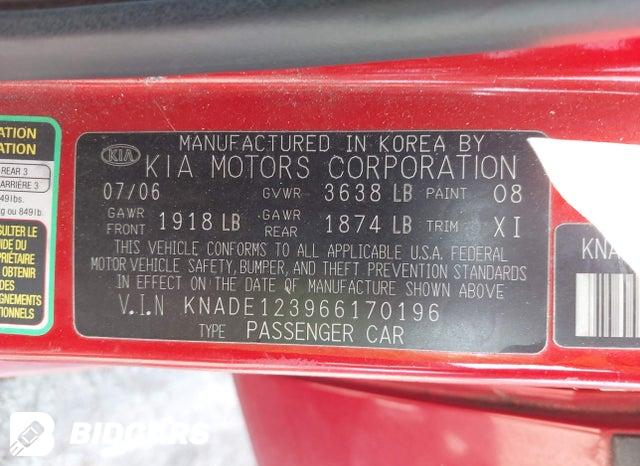 KNADE123966170196 2006 KIA Rio photo no. 9