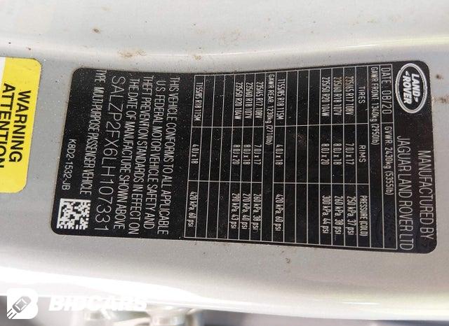 SALZP2FX6LH107331 2020 Land Rover Range Rover photo no. 9