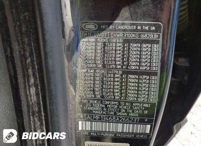 SALMF13468A266237 2008 Land Rover Range Rover photo no. 9