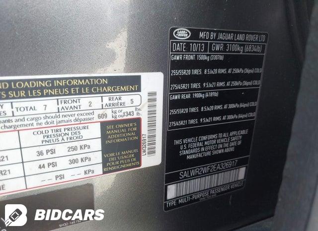 SALWR2WF2EA326917 2014 Land Rover Range Rover photo no. 9