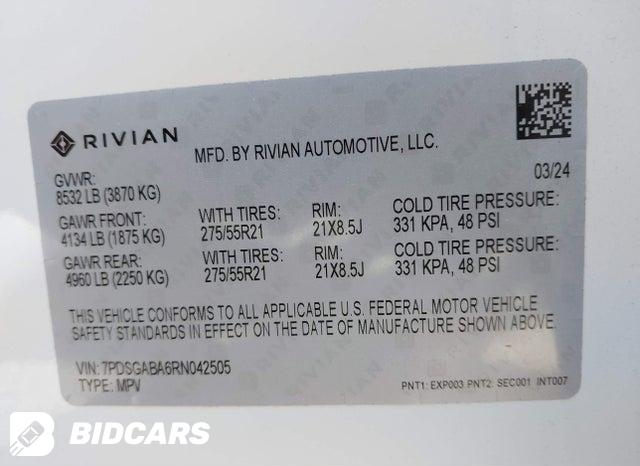 7PDSGABA6RN042505 2024 Rivian R1S photo no. 9