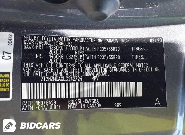 2T2HZMDAXLC242724 2020 Lexus RX photo no. 9