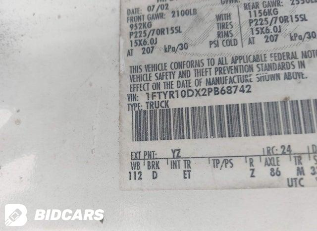 1FTYR10DX2PB68742 2002 Ford Ranger photo no. 9