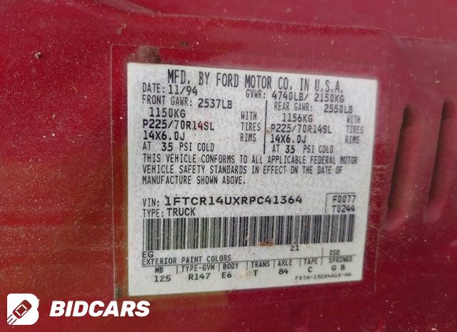 1FTCR14UXRPC41364 1994 Ford Ranger photo no. 9
