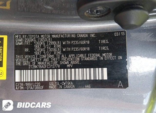2T2BK1BA0FC312778 2015 Lexus RX photo no. 9