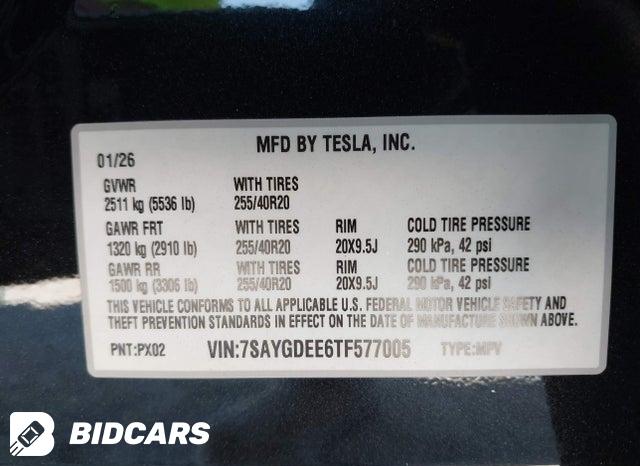 7SAYGDEE6TF577005 2026 Tesla Model Y photo no. 9