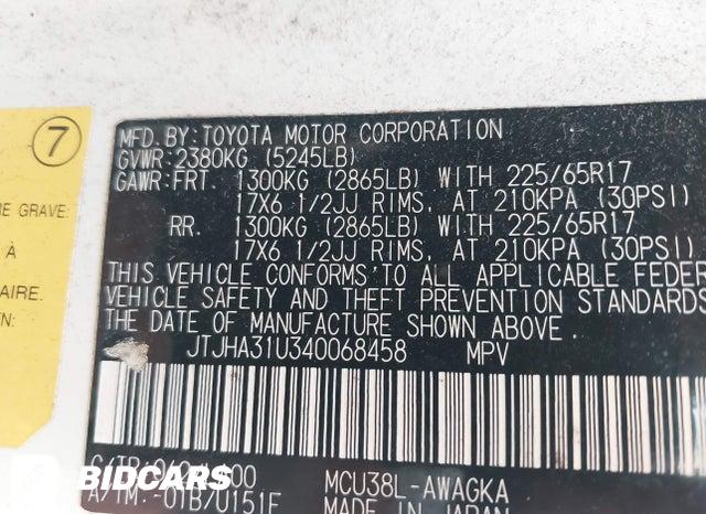 JTJHA31U340068458 2004 Lexus RX photo no. 9