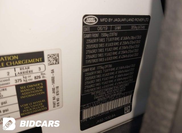 SALWR2RU9KA875116 2019 Land Rover Range Rover photo no. 9