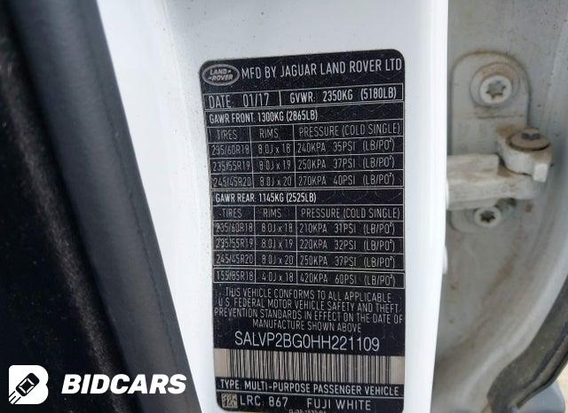 SALVP2BG0HH221109 2017 Land Rover Range Rover photo no. 9
