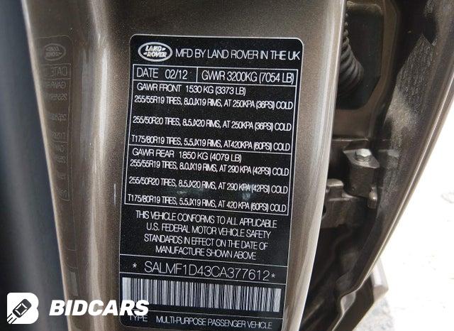 SALMF1D43CA377612 2012 Land Rover Range Rover photo no. 9