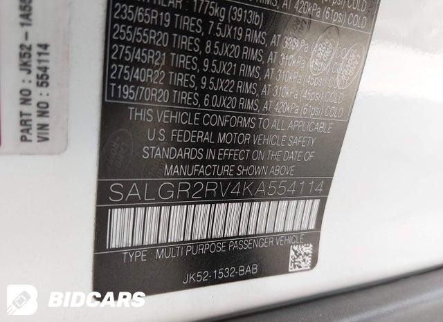 SALGR2RV4KA554114 2019 Land Rover Range Rover photo no. 9
