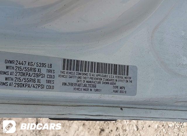 ZFBERFAB7J6L20366 2018 RAM Promaster photo no. 9