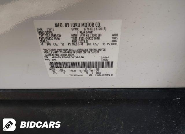 1FM5K7F80FGC38156 2015 Ford Explorer photo no. 9
