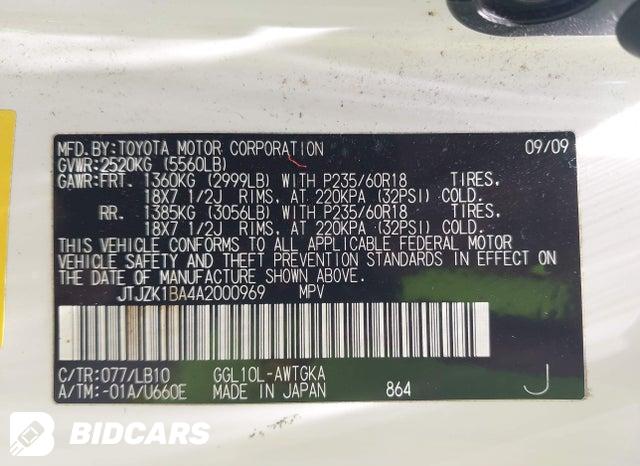 JTJZK1BA4A2000969 2010 Lexus RX photo no. 9