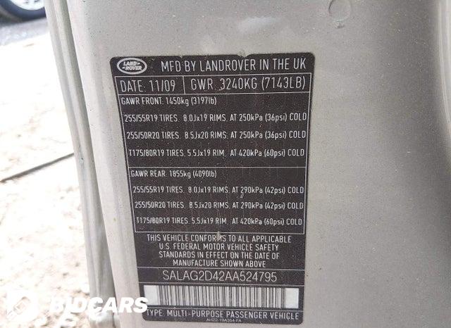 SALAG2D42AA524795 2010 Land Rover LR4 photo no. 9