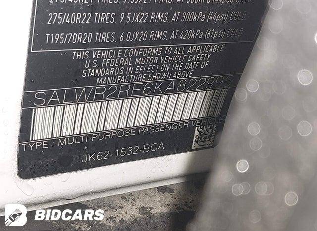SALWR2RE6KA822995 2019 Land Rover Range Rover photo no. 9