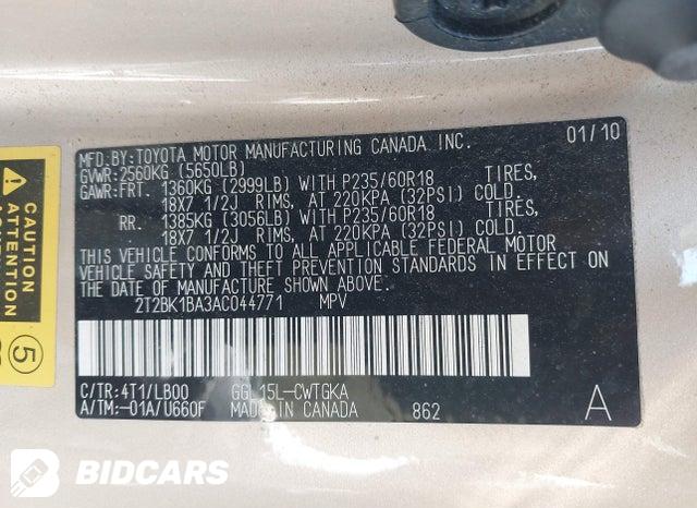 2T2BK1BA3AC044771 2010 Lexus RX photo no. 9