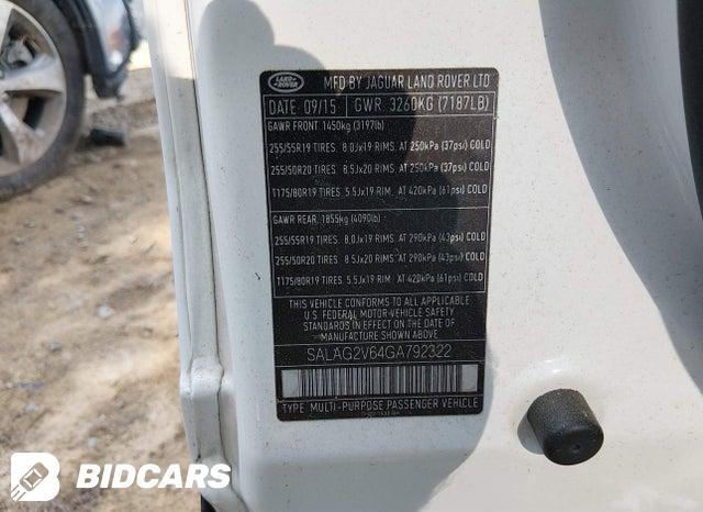 SALAG2V64GA792322 2016 Land Rover LR4 photo no. 9