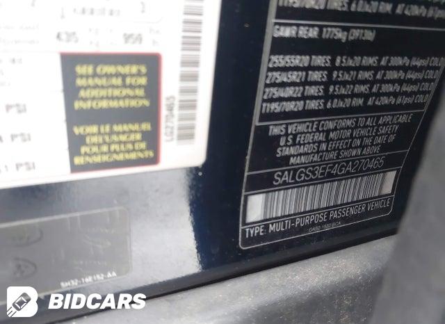 SALGS3EF4GA270465 2016 Land Rover Range Rover photo no. 9