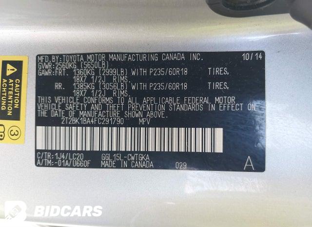 2T2BK1BA4FC291790 2015 Lexus RX photo no. 9