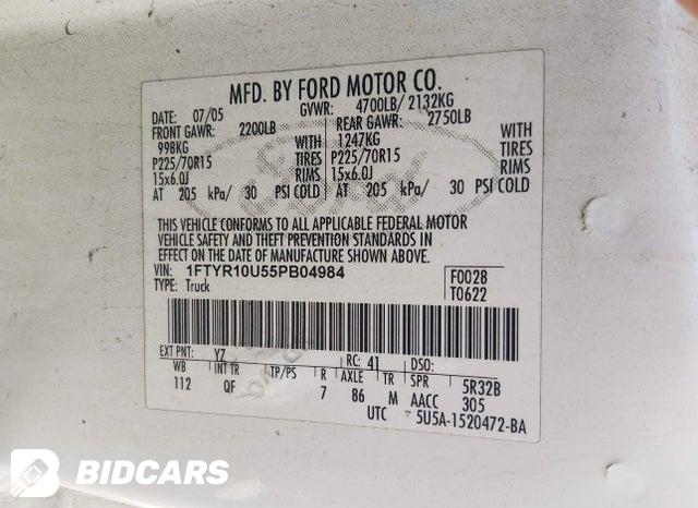 1FTYR10U55PB04984 2005 Ford Ranger photo no. 9