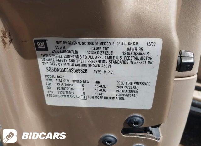 3G5DA03E34S555326 2004 Buick Rendezvous photo no. 9